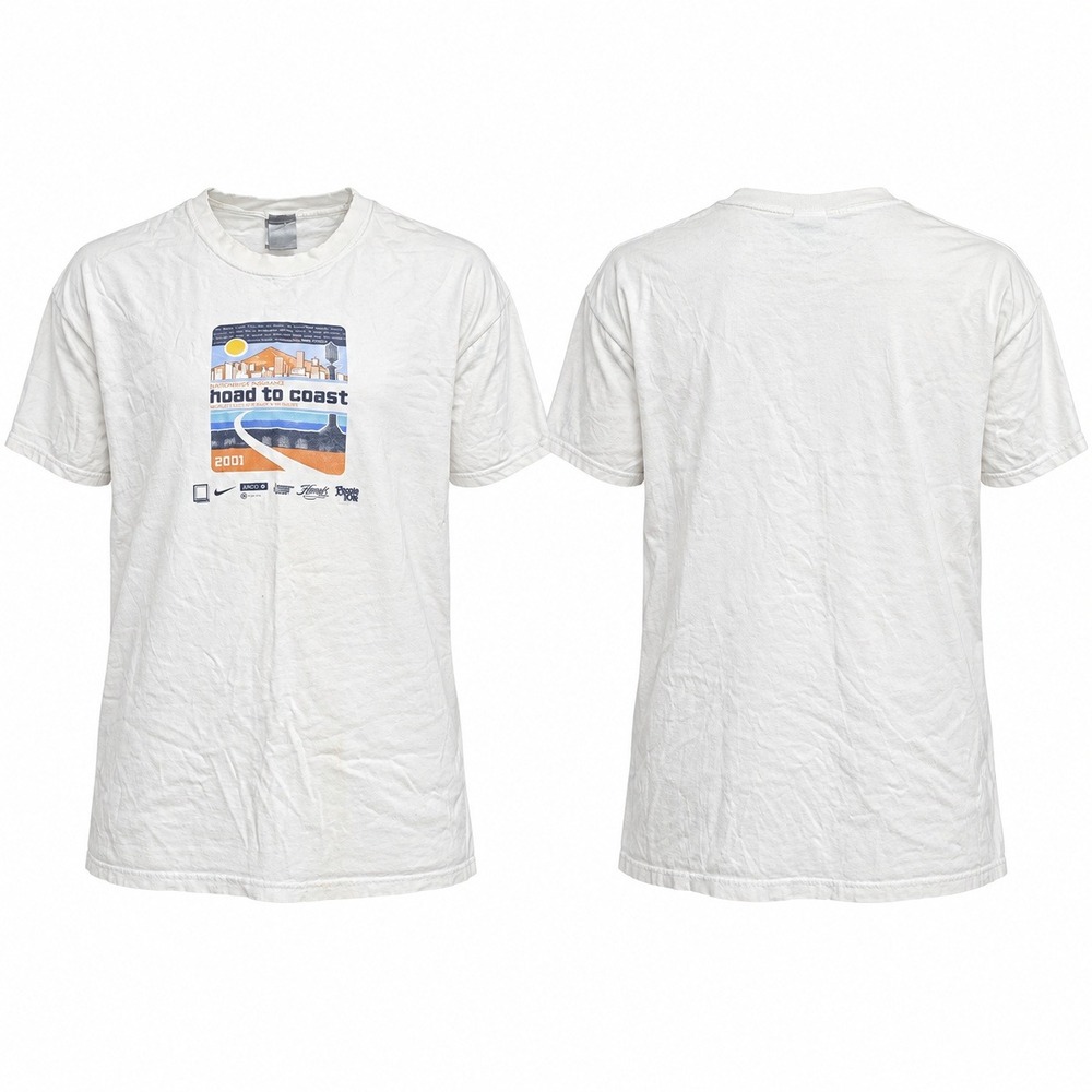 Vintage Nike 2001 Hood to Coast Relay T-Shirt Mens XL White Graphic Tee Running